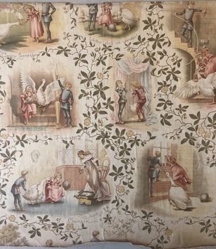 Goosey Goosey nursery wallpaper sample
