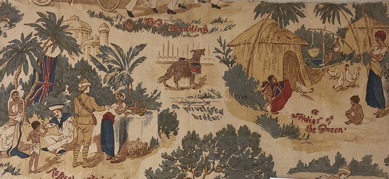 Empire theme children's wallpaper sample