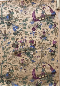 Decorative object - Nursery wallpaper sample : Children at play, 1880–1900