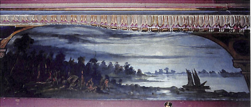 Composite scene of the release of Diana Vervon and her uncle by Rob Roy and their later escape by boat to France from the western coast of Scotland