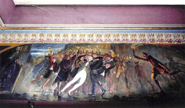 Captain Porteous being dragged off to the gibbet