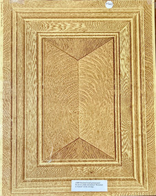 Wallpaper sample - Simulated wood grain dado panel, c.1880