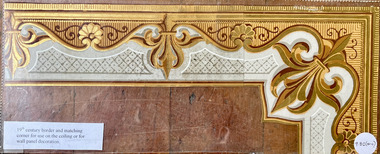 Wallpaper sample - Border and matching corner, 19th century