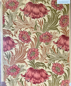 Wallpaper sample - Floral design, c.1890