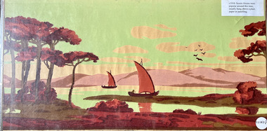 Wallpaper sample - Landscape frieze, c.1910