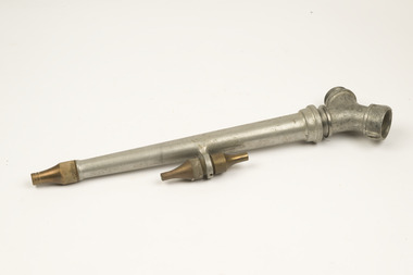Fire hose nozzle(s) with Y joint and brass attachments