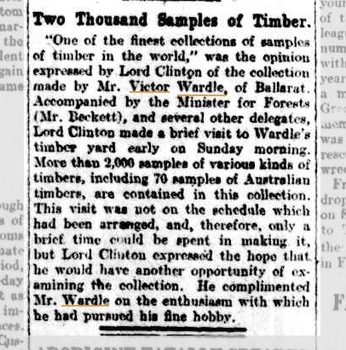 Argus- Two thousand samples of timber 1928
