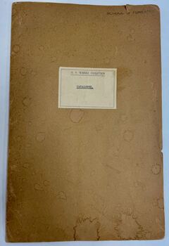 HV Wardle Collection original Catalogue