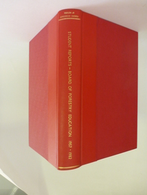 Book - Student Reports - Board of Forestry Education - 1957-1982, 1957-1982