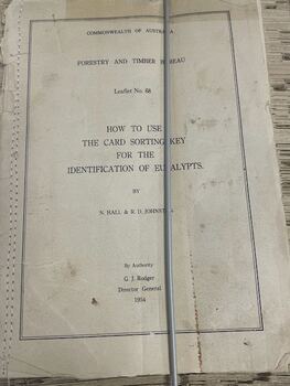 Card Sorting Key booklet & sorting needle