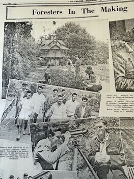 Close up of Foresters in the making at the School of Forestry, Creswick, Victoria