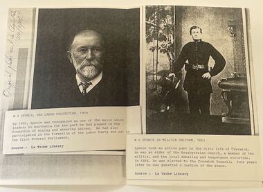 Photocopy of photographs of W G Spence