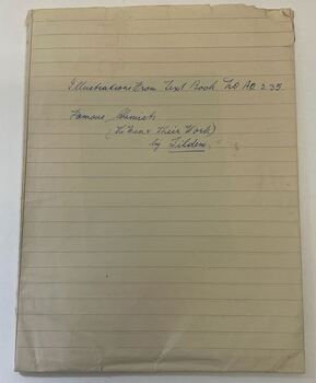 Folder containing Illustrations from a book used for study