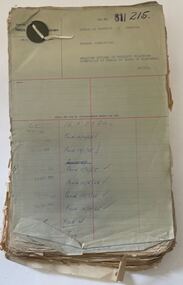 Archive - School of Forestry - Creswick - correspondence files. File no: 61/215, Board of Forestry Education, Forests Commission - Awarding Diploma of Forestry following submission of Thesis to Board of Examiners - 1930-1952