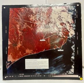 Poster - Satellite photograph of forest fires, Poster of Satellie photograph of the Conbienbar and Cann-Genoa fires 1983