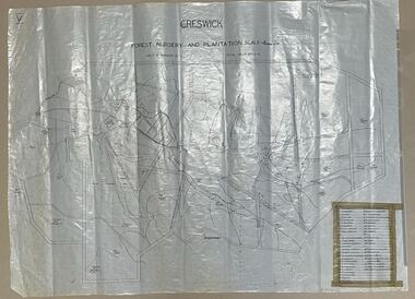 Map - Creswick Forest Nursery and Plantation map, Creswick Forest Nursery and Plantation Scale - 4 chns=1 in