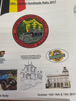 Booklet from the Memorabilia from the MDHVC for the car rally