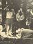 David Attenborough and film crew in a forest - Close up