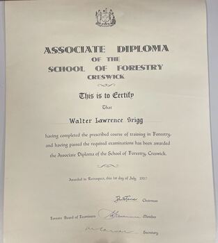 Associate Diploma of the School of Forestry