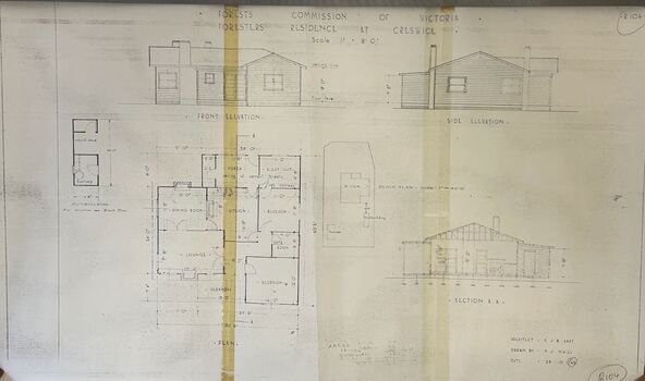 Architectural plan for the Foresters Residence at Creswick
