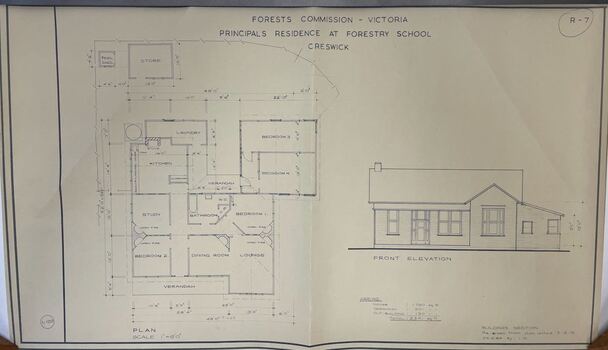 Architectural plan for the Principal's Residence