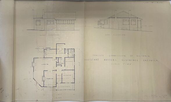 Architectural plan for the Assistant Masters Residence