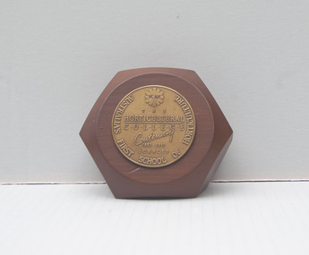 Medal, VCAH Centenary of Burnley Graduation Medal 1991, 1991