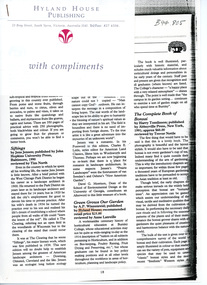Article - Photocopy, Anne Latreille, Green Grows Our Garden Book Review, 1991