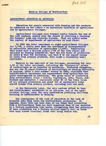 Document, Alan L. Mitchell, Agricultural education in Australia, c. 1960