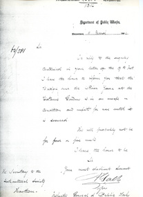 Letter, Department of Public Works, 11/3/1864