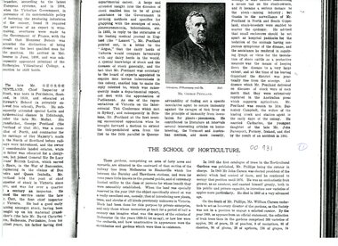 Article - Photocopy, The Cyclopedia of Victoria, The School of Horticulture, 1897-1908