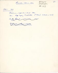 Document - Notes, Thomas.H. Kneen, Burnley 1891 - 1966, c. 1966