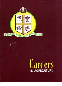 Booklet, Department of Agriculture, Careers in Agriculture, c. 1956