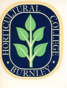 Sign - Sticker, Logo, Burnley Horticultural College, Burnley Horticultural College Sticker, c. 1970