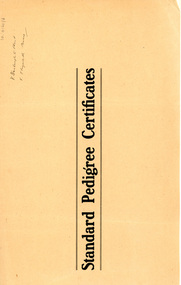 Document - Documents, Registers, Correspondence and Photographs, College Records, Livestock Records, 1919-1951