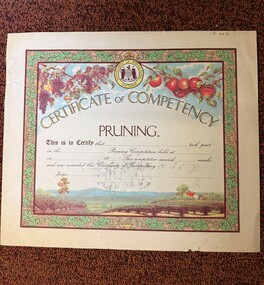 Certificate - Award Certificate, Certificate of Competency Pruning