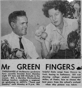 Newspaper - Newspaper Cutting, Mr Green Fingers, c. 1950