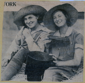 Newspaper - Newspaper Cutting, Down on the farm - at Burnley, 1931