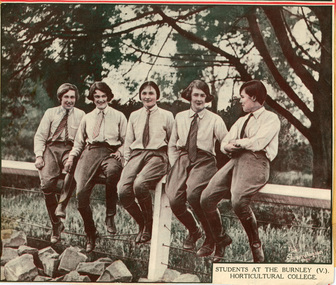 Newspaper - Newspaper Cutting, The Australasian, Students at the Burnley (V) Horticultural College, 1931