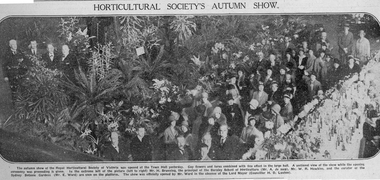 Newspaper - Newspaper Cutting, The Argus, Horticultural Soceity's Autumn Show, 1930