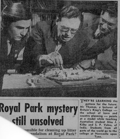 Newspaper - Newspaper Cutting, They Learn to Plan, 1950-1955