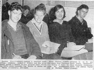Newspaper - Newspaper Cutting, The Sunraysia Daily, Studying the Land, 1964