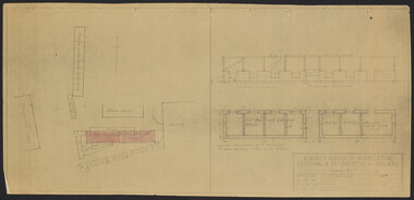 Plan, Department of Public Works, Burnley School of Horticulture Removal & Re-erection of Soil Bins, 1941