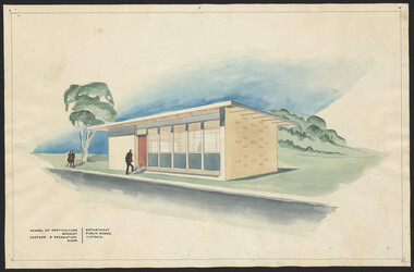 Plan - Sketch, Extension of Canteen and Recreation Room, C. 1961