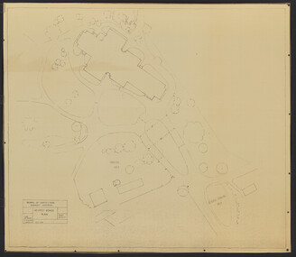 Plan, E.M. Gibson, Revised Roads Plan for Burnley Gardens, 1951