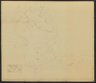 Plan, E.M. Gibson, Revised Roads Plan for Burnley Gardens, 1951