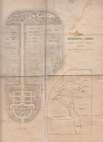 Plan, Alfred Lynch, Plan of the Experimental Gardens of the Horticultural Society of Victoria. Survey Paddock. Richmond, 1861
