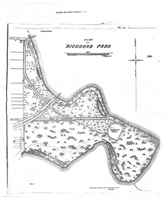Plan - Photocopy, A.L. Martin, Plan of Richmond Park, 1872