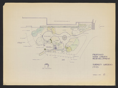 Plan, Jill Kellow, The Herb Garden V.C.A.H. Burnley, 1993