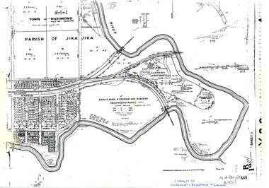 Plan, Allan & Tuxen et al, Public Park & Recreation Reserve (Richmond Park), 1886-1996